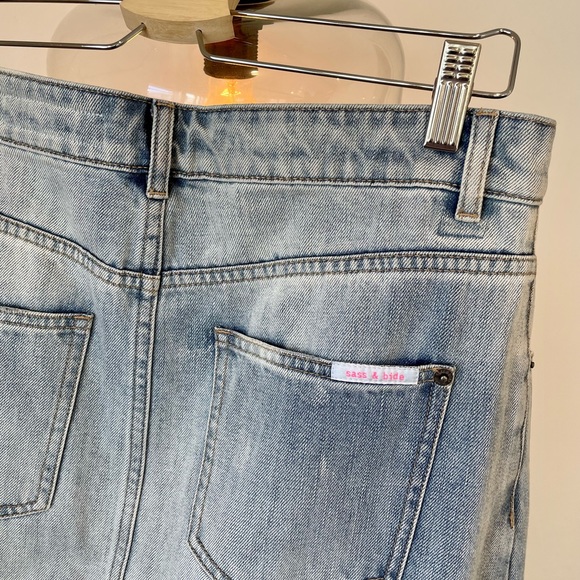 Sass & Bide denim sequin hi low skirt size 42 (12) - Picture 8 of 10